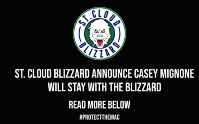 St. Cloud Blizzard Announce Casey Mignone will Stay with the Blizzard