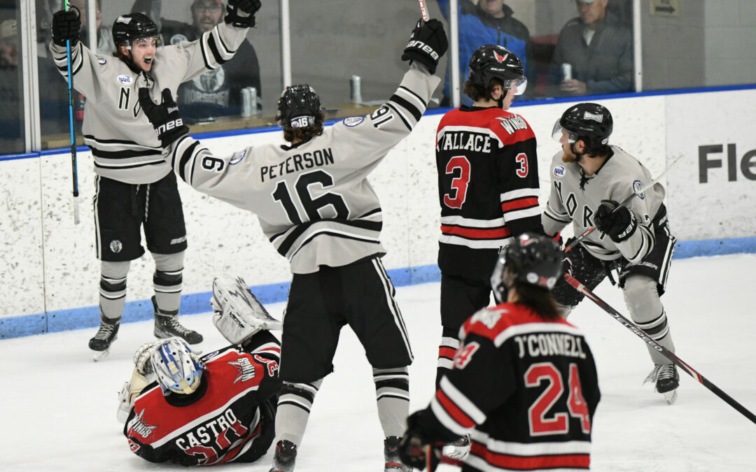 NORSEMEN EVEN PLAYOFF SERIES WITH 6-2 WIN