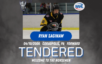 RYAN SAGINAW SIGNS TENDER WITH NORSEMEN