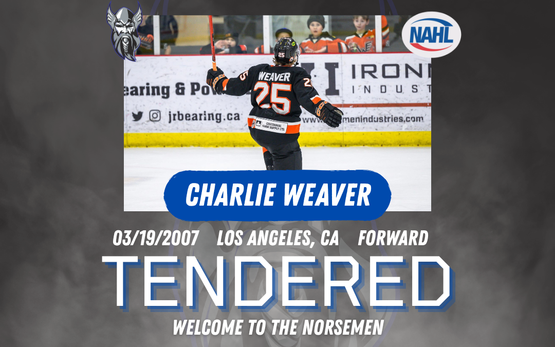 CHARLIE WEAVER SIGNS TENDER WITH NORSEMEN