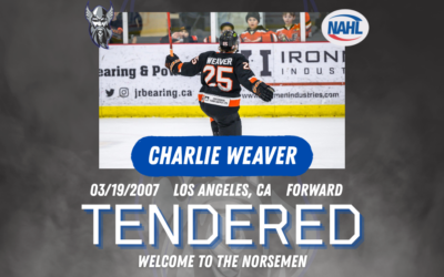 CHARLIE WEAVER SIGNS TENDER WITH NORSEMEN